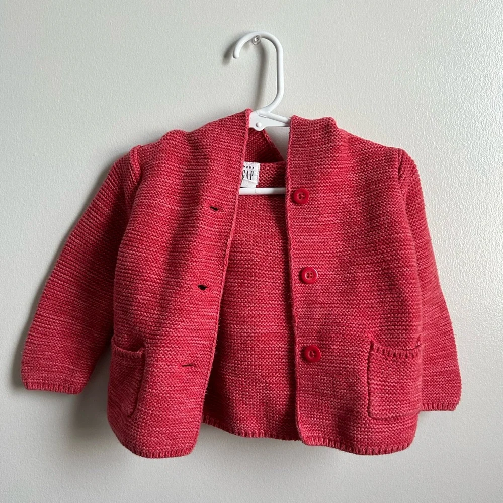 Baby Gap Knit  Ladybug Infant Cardigan